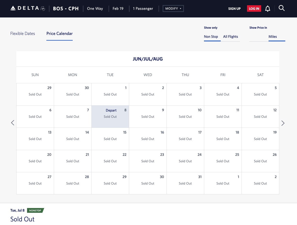 Boston to Copenhagen